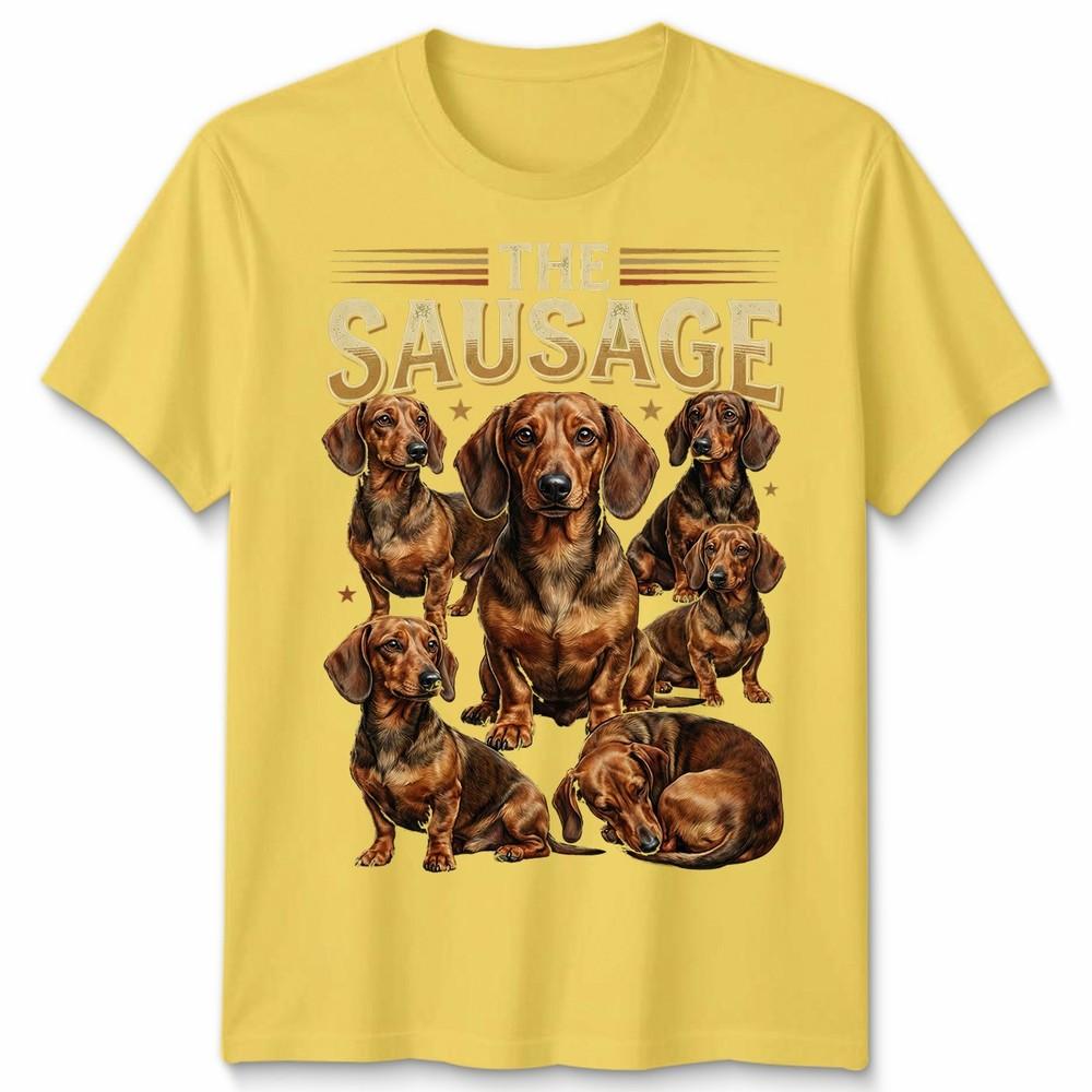 Dachshund Dog Unisexs Unisexs T Shirt Vintage 90s Retro Sausage Dog Pet Unisex Tee