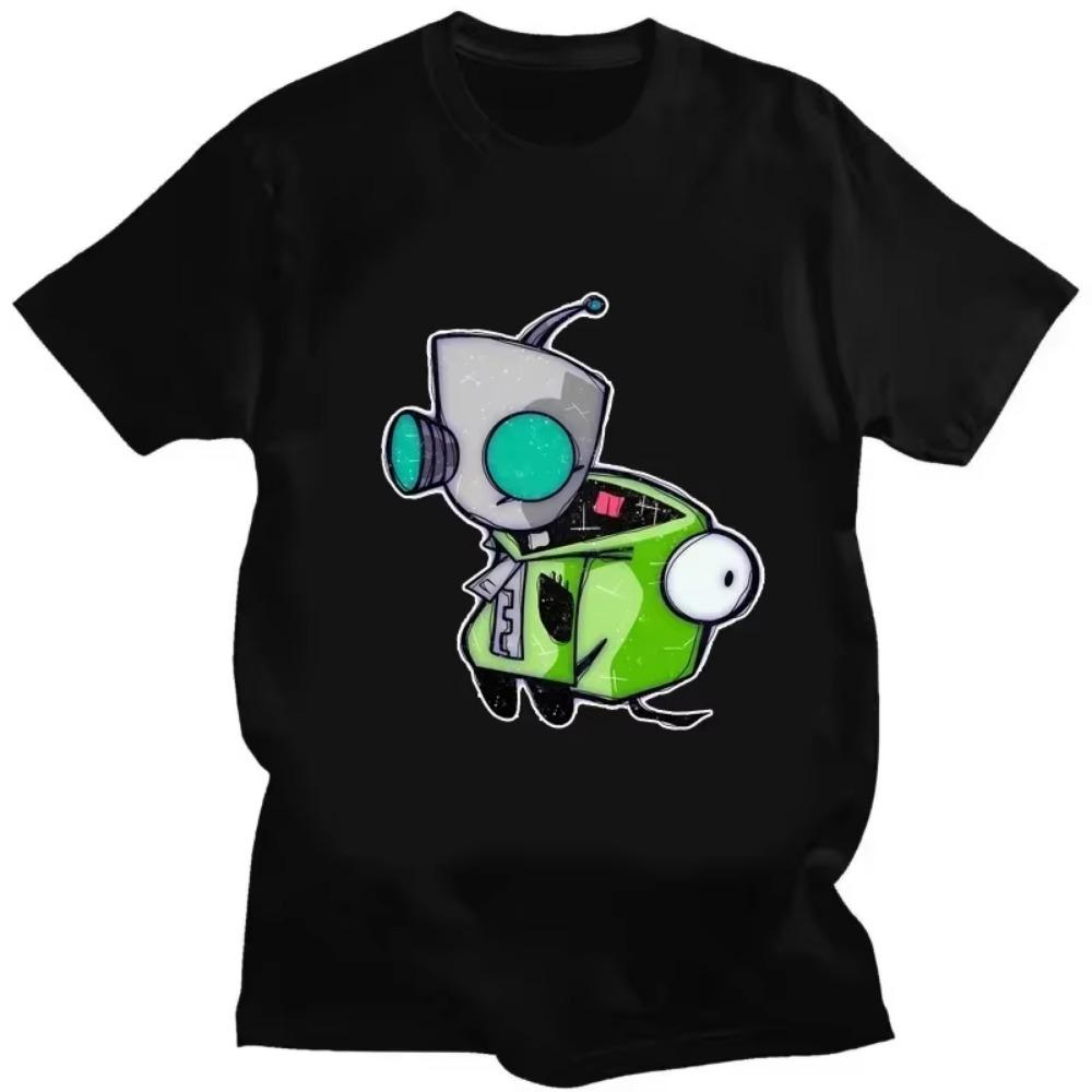 Invader Zim Graphic Tshirt Kawaii Zim Image Cute Print Cartoon T Shirt Men Women Retro Shir Fashion Tee Creativity Short-sleev