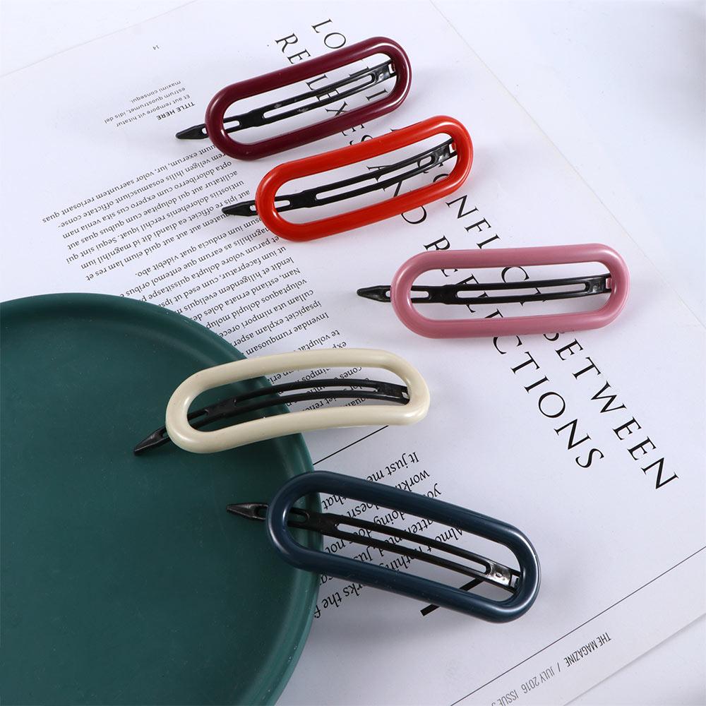 

Cute Sweet Candy Color Oval Shape Headdress Resin Duckbill Clip Hair Clips Hairpin Headwear