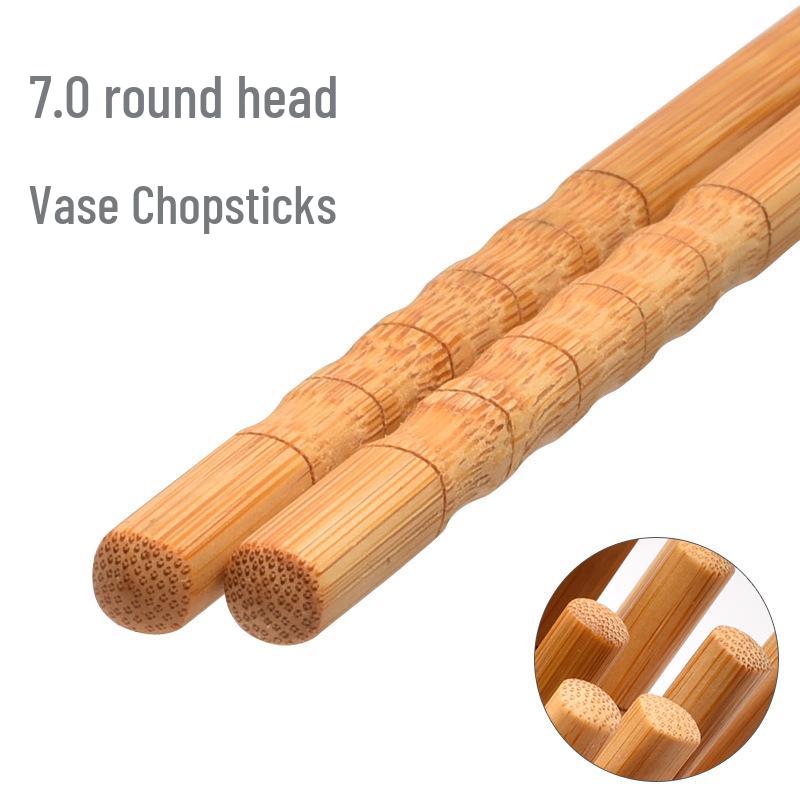 Carbonized Bamboo Gourd Hot Pot Chopsticks - Nanzhu Vase Style
