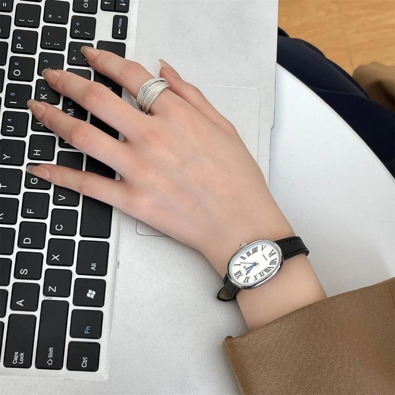 Women Quartz Watch Luxury Oval Tonneau Shaped Clock Vintage Roman Numerals Gold Sliver Steel Orologio Reloj Ladies Wristwatch
