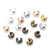 100pcs Open Crimp Beads Covers Crimp End Beads Stopper Spacer Beads For DIY Jewelry Making Findings Supplies quetschperlen