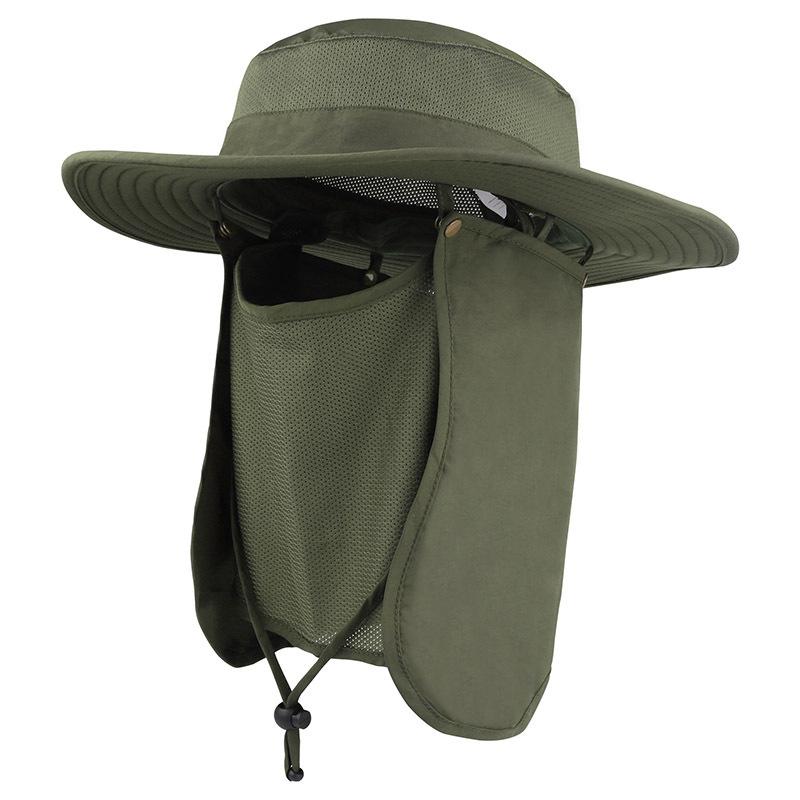 

Весенне-летняя солнцезащитная кепка, фиолетовая полоса, дышащая с широкими полями, защитная шляпа-ведро от солнца, для альпинизма, велоспорта, рыбалки L（58-60cm） армия зеленый