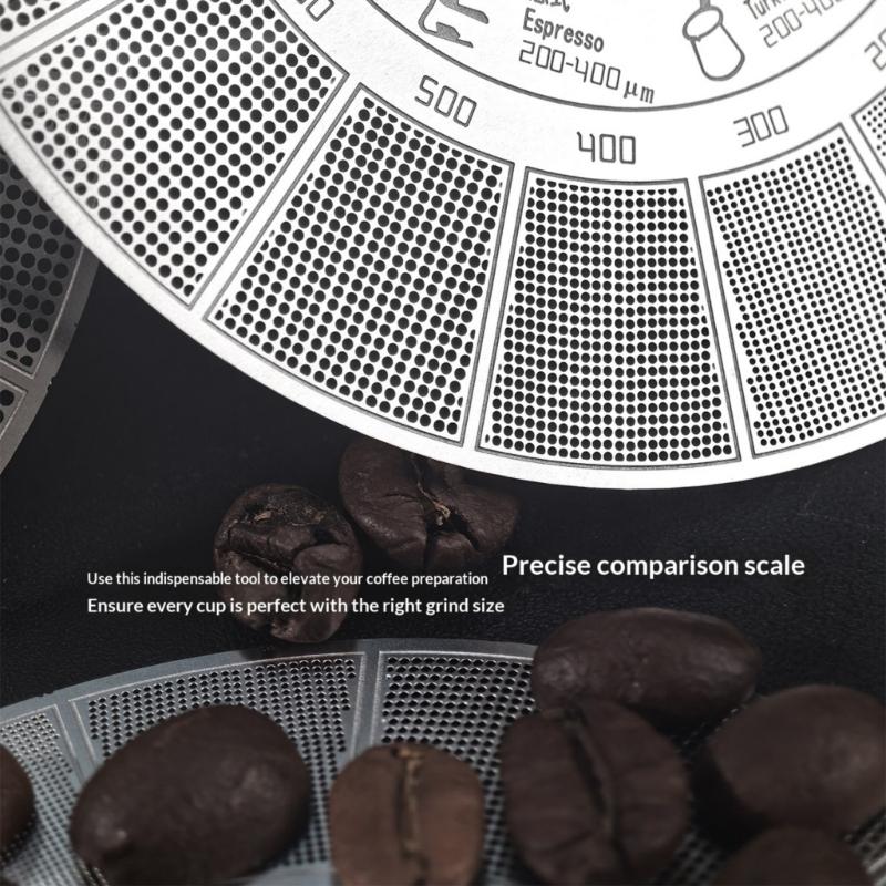 Portable Coffee Powder Measuring Ruler Round Shape Coffee Grinds Size Guide for Quick Adjustment In Brewing Processes