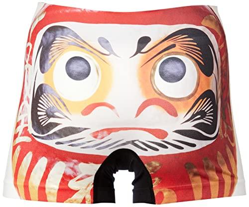 [Hip Shop] Glückliche Herren-Polyester-Boxershorts, Daruma-Design, Größe M