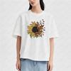 Beautiful Sunflower and Butterfly T-shirt Women Casual Summer Round Neck Short Sleeve Daily Life Fashionable Woman Tee Tops