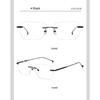 Men Pure Titanium Eyeglasses Frame Women Ultralight Rimless Glasses Blue Light Blocking Lens Prescription Myopia Reading Eyewear