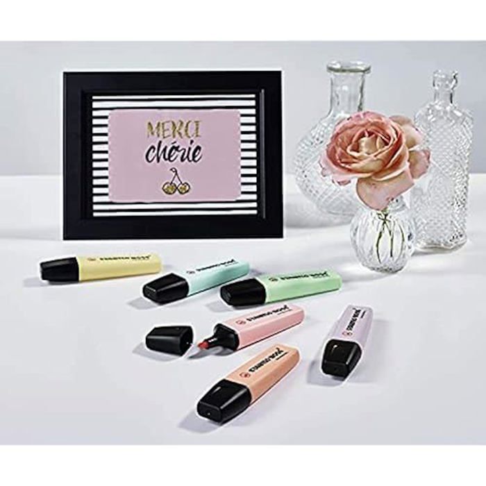 Overstrykningspenn STABILO BOSS ORIGINAL Pastel - Sett med x 10 overstrykningspenner - sorbet aprikos