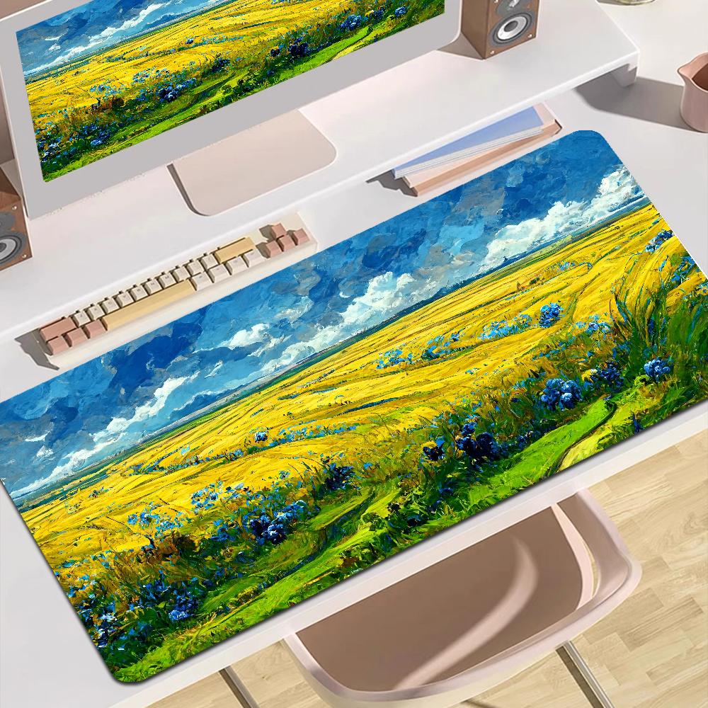 Van Gogh Art Painting Mousepad Boy Pad Natural Rubber Gaming Mousepad Desk Mat Size For Gameing World Of Tanks CS GO Zelda