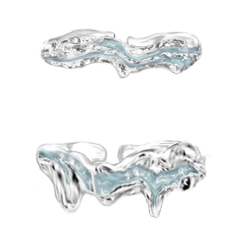 Einzigartiger Verstellbarer Offener Fingerring Für Damen Stilvolles Geometrisches Design Kupfer Modeaccessoire