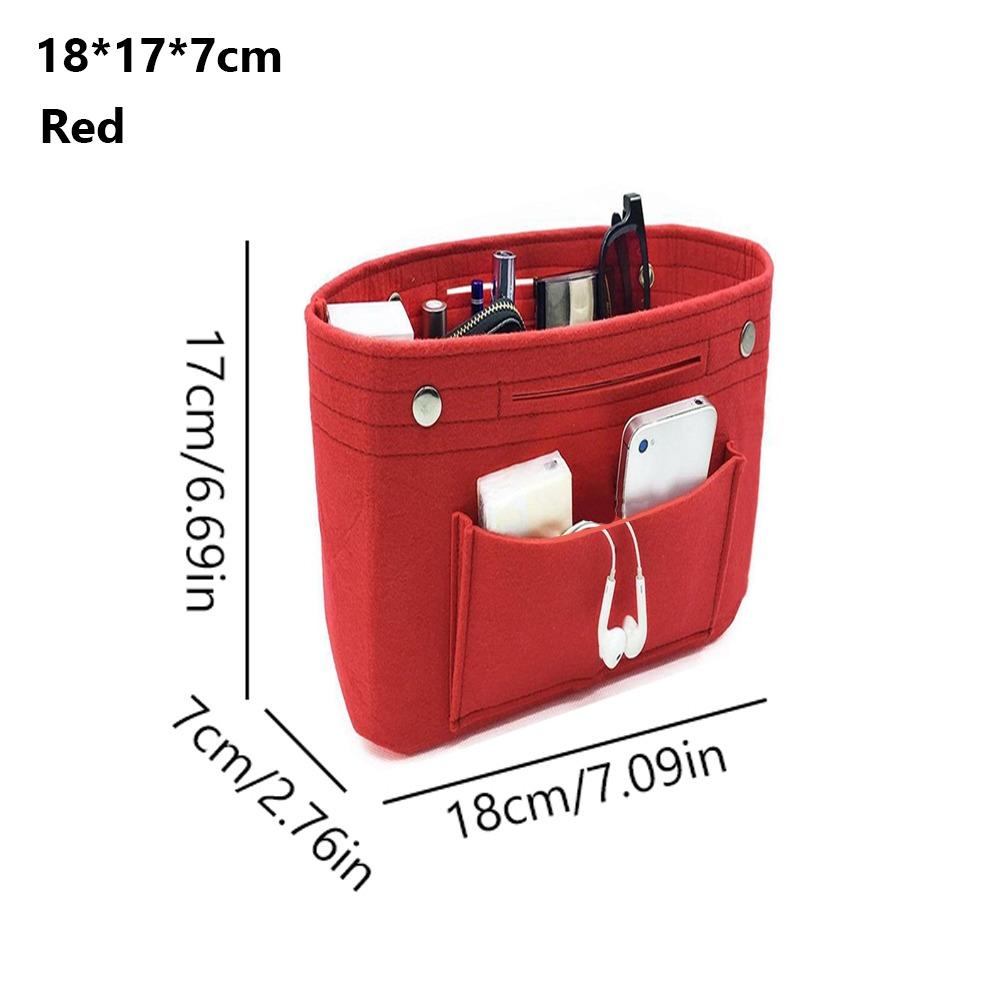 Simple Felt Handbag Insert Bag Bag Support Large Capacity Internal Bag Storage Organization Multi-Pocket Bag Organiser