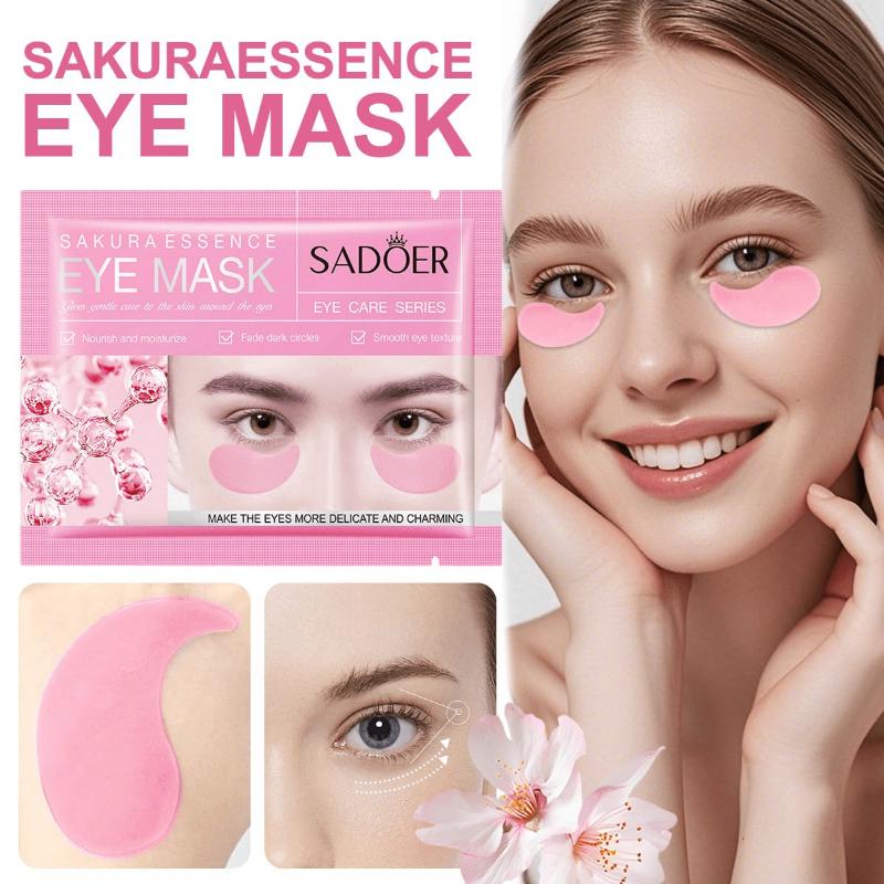 Cherry Blossom Extract Eye Mask Anti-Wrinkle Eye Patches Fade Fine Line Remove Dark Circle Bag Anti-Puffiness Moisturizing Brighten Skin Care