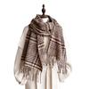 British Christmas Color, Scarf Women'S Winter Plaid Model, Imitation With Cashmere To Keep Students Warm In Autumn And Winter