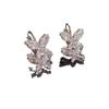 Ins Wind Explosion Zircon Butterfly Ear Buckle Korean Fashion High-end Earrings 1011 New Popular Personality Niche