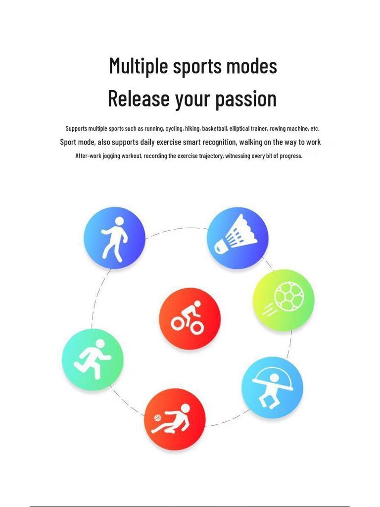 Smartwatch Fitness Tracker: Heart Rate, Blood Pressure, SpO2 Detection, IP68 Waterproof, Low Power, Long Battery Life for Running & Sports.