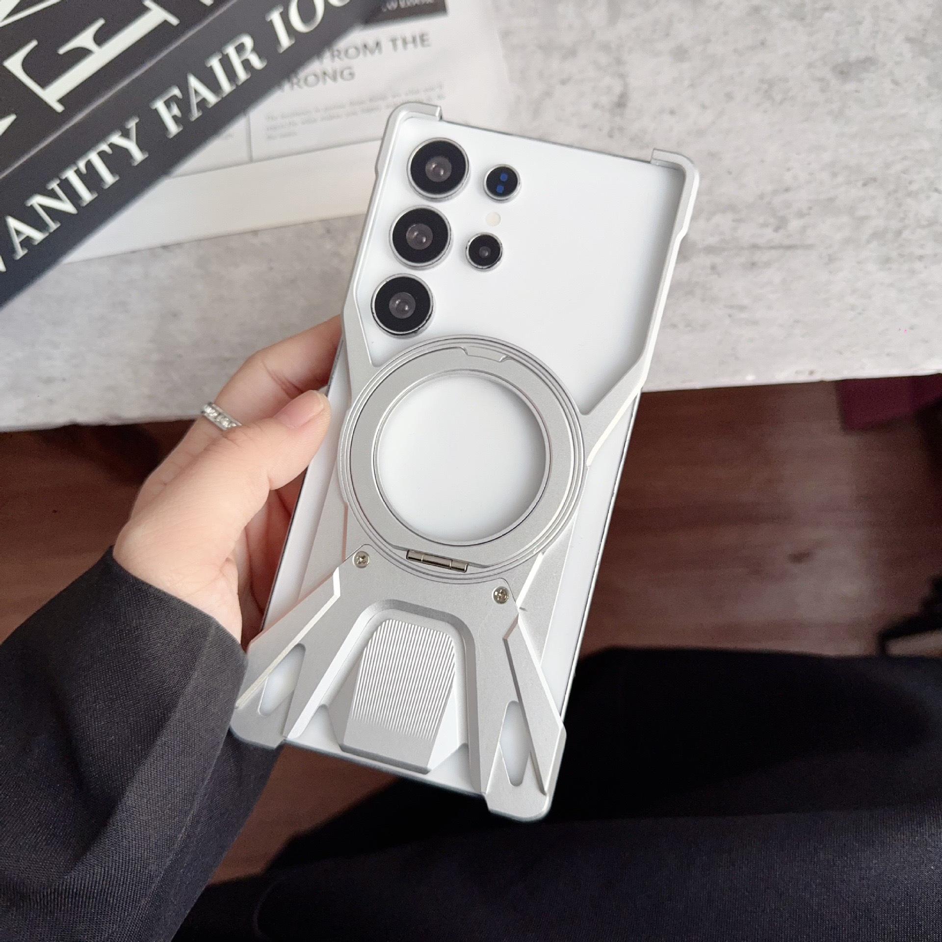 

Samsung S26 Ultra Magnetic Rotating Metal Stand Case for S24/S25U Samsung S25 Ultra