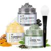 ANAiRUi 3-in-1 Clay Mask Set Turmeric Green Tea Dead Sea Mud 3 x 70g