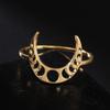Dawapara Crescent Moon Fashion Women Ring Lunar Moon Phase Witch Stainless Steel Lucky Amulet Minimalist Jewelry