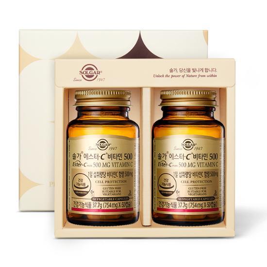 

Solgar Ester-C Vitamin 500mg Double Plan (50 capsules + 50 capsules/100 days worth), Korean health food