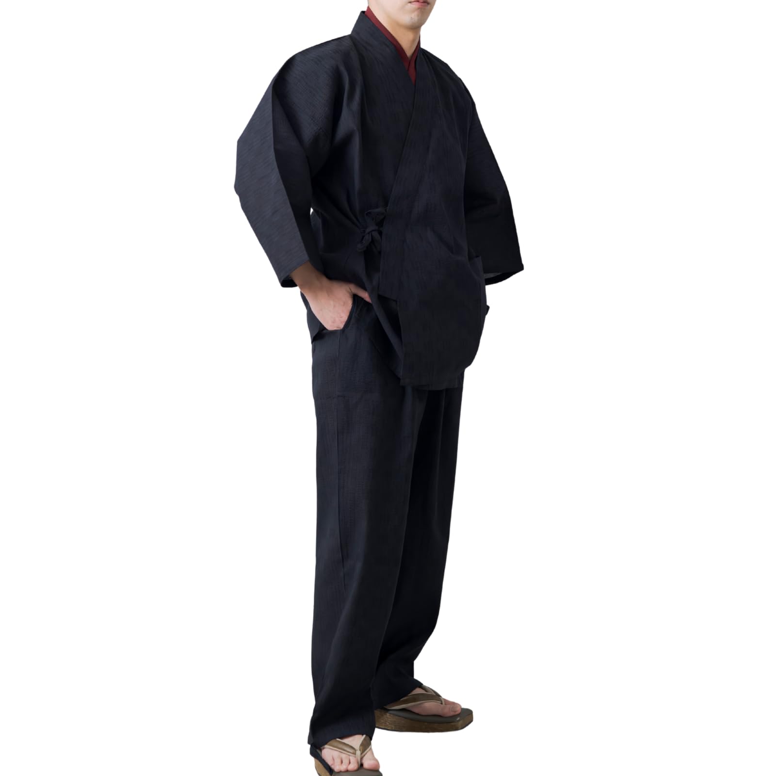 Samue Shijira weave and refreshing due to the textured sizes [Kimono Living] Men s (Japanese workwear) - (cool weave) 100% Cotton, sweat-absorbing,
