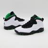 310805-137 Nike Air Jordan 10 Retro Seattle Super Sonics Pine Green White Black