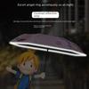 Children's Fully Automatic Cartoon Umbrella with Anti-Rebound, Reflective Strip for Sun and Rain
