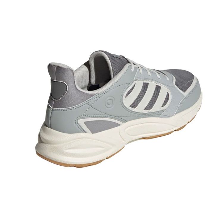 adidas Neo 90S Valasion Retro Síťovina Kůže Tlumení Protiskluzové Odolné Prodyšné Nízké Casual Běžecké Boty Unisex Teniska Šedá HP6767