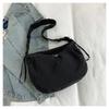 Nylon Drawstring  Crossbody Bag Large-Capacity Tote  Bag Trendy Pleated Shoulder Bag  Outdoor