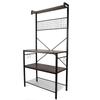 Layered Organizer Shelf Metal Frame Storage Shelving Unit Multi Layer Organizer Stand for Microwave