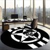 Orlando Pirates (1) Round Office Rug Decorative Floor Rug for Office Bedroom Living Room and Home Space