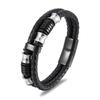 Leather Bracelet, Black Leather Stainless Steel Men's Bracelet, Simple Leather Bracelet Bracelet