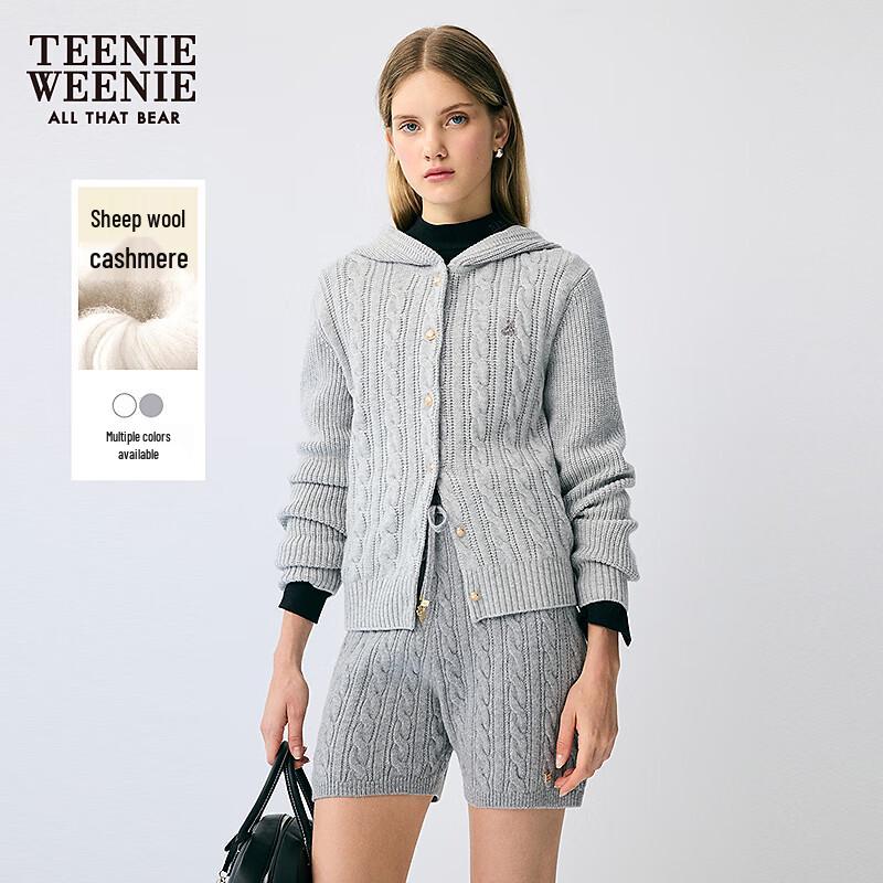 Teenie Weenie Zhao Lusi Style Bear Hooded Knit Cardigan