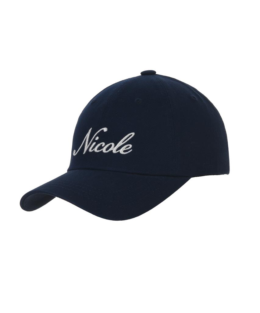 Nigaennikol Nicole Lettering Ball Cap_Navy