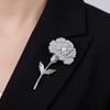 With Pearls Floral Corsage Luxury Metal Corsage Ornament Creative Lapel Pin  Women's Accessory