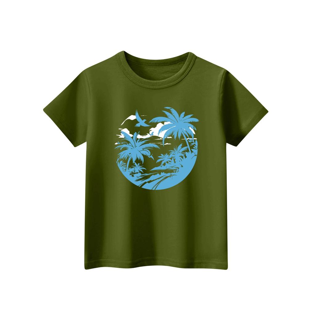 Kleinkind Mädchen Jungen T-Shirts Kinder Top Jungen und Mädchen Bedrucktes Kurzarm T-Shirt