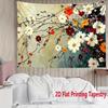 Elegant flower oil painting Digital printing polyester wall tapestry suitable for use living rooms bedrooms offices bars party