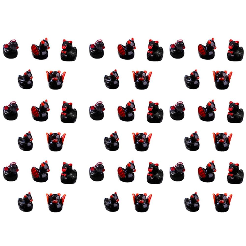 50pcs Halloween Creative Devil Duckling DIY Ornaments Resin Accessories Animal Craft