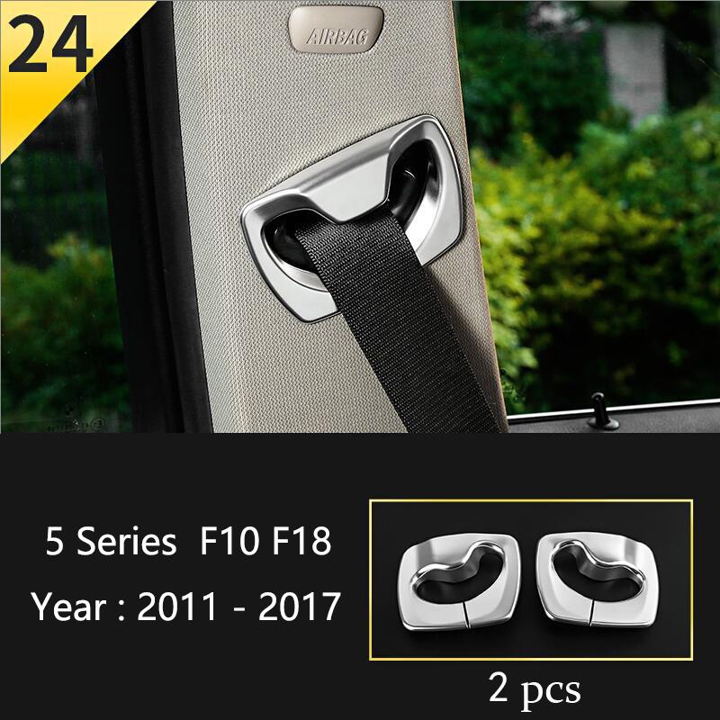 Car Styling Console Multimedia AC CD Panel Decoration Frame Cover Trim Strip Sticker For BMW 5 Series F10 Interior Accessories
