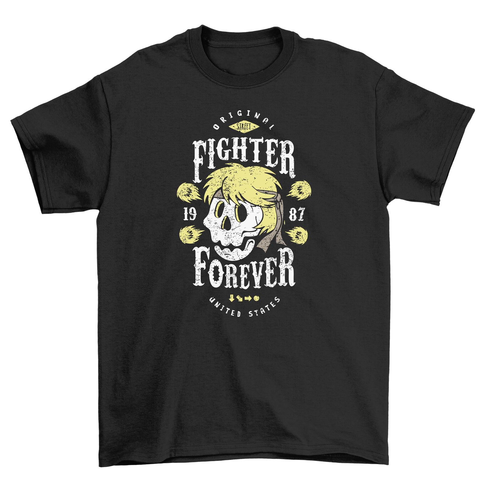 

Fighter Forever T-Shirt Mens Womens Tees Top - Funny Grim Reaper Design! 100% Cotton, Unisex Printed 2XL