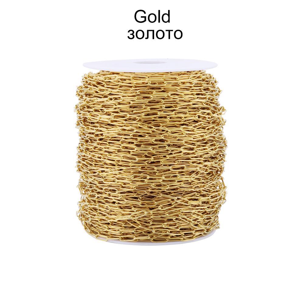 

1 метр, 3 размера, цепочка из нержавеющей стали, Rolo, кабельная цепь для DIY, ожерелье, браслет, принадлежности для изготовления ювелирных изделий, аксессуары 3mmx 9mm round золотой