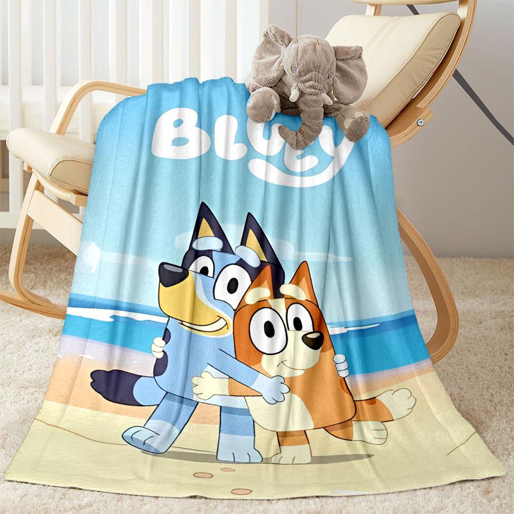 1pc Bluey Bingo Adventure blanket Soft and Warm for Sofa Office Camping Travel Livingroom Great Gift for Friends and Family Comfortable