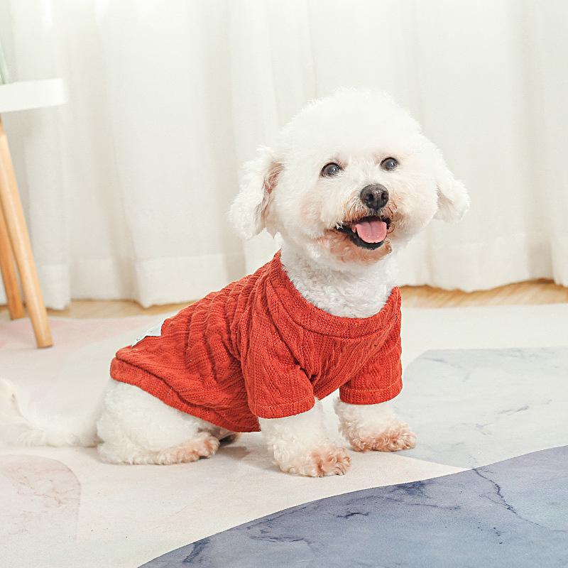 Pet Knit Sweater - Warm Autumn & Winter Layer for Bichon, Teddy Dogs