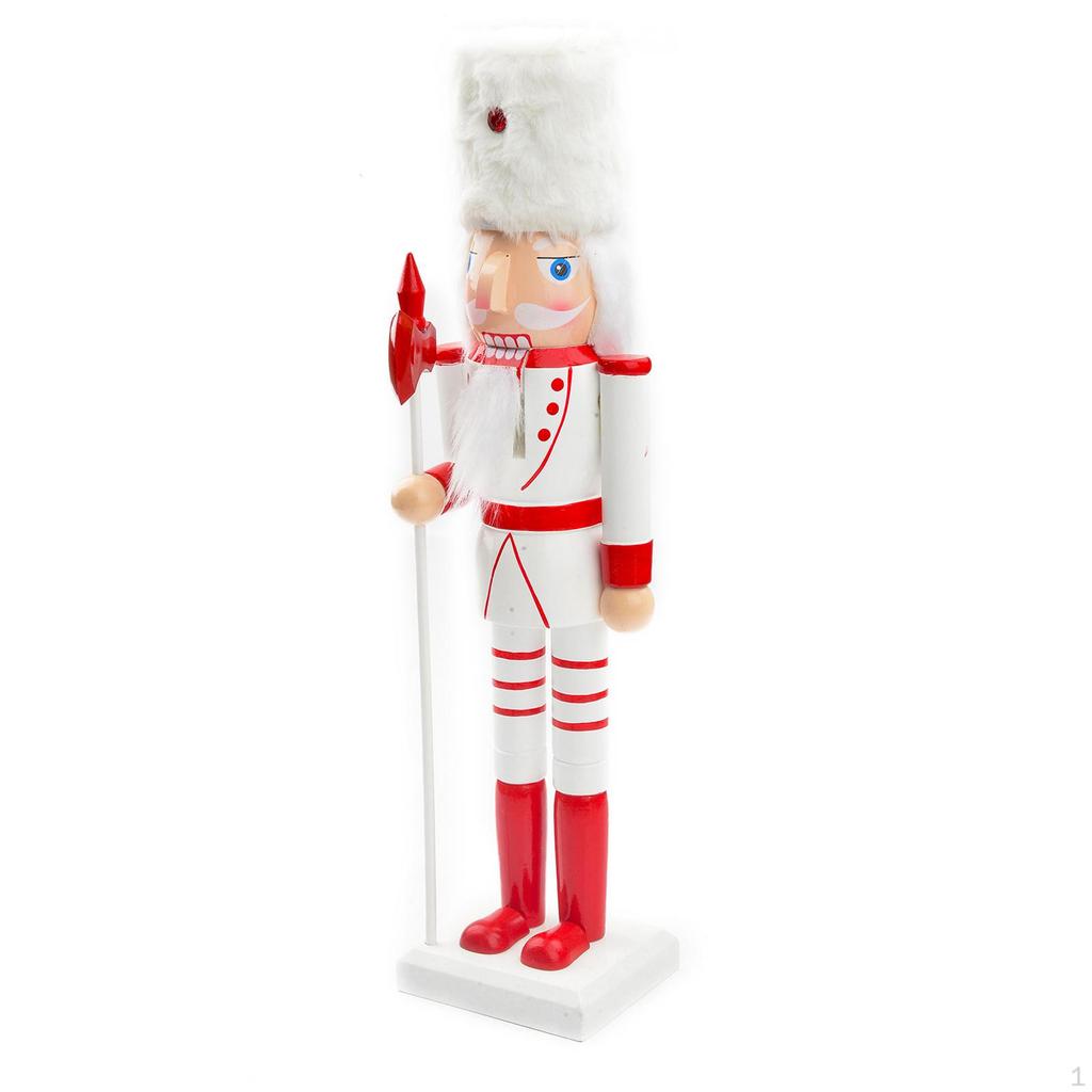 25cm Christmas Nutcracker Ornament Hand Painted Crafts Figures Wooden