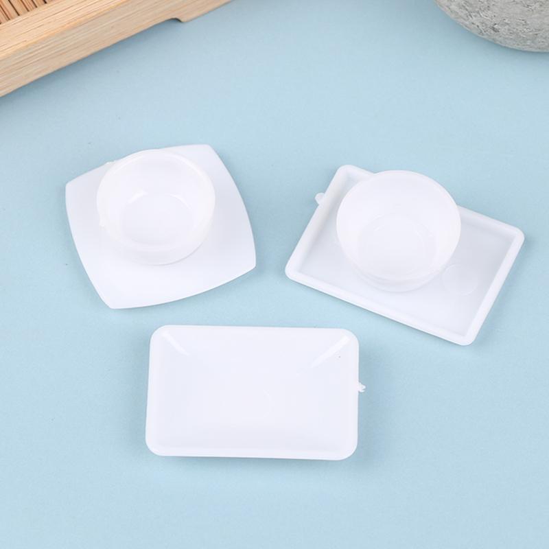 33Pcs/Set Dollhouse Miniature Trays Plates Doll Mini Food White Dishes Tableware