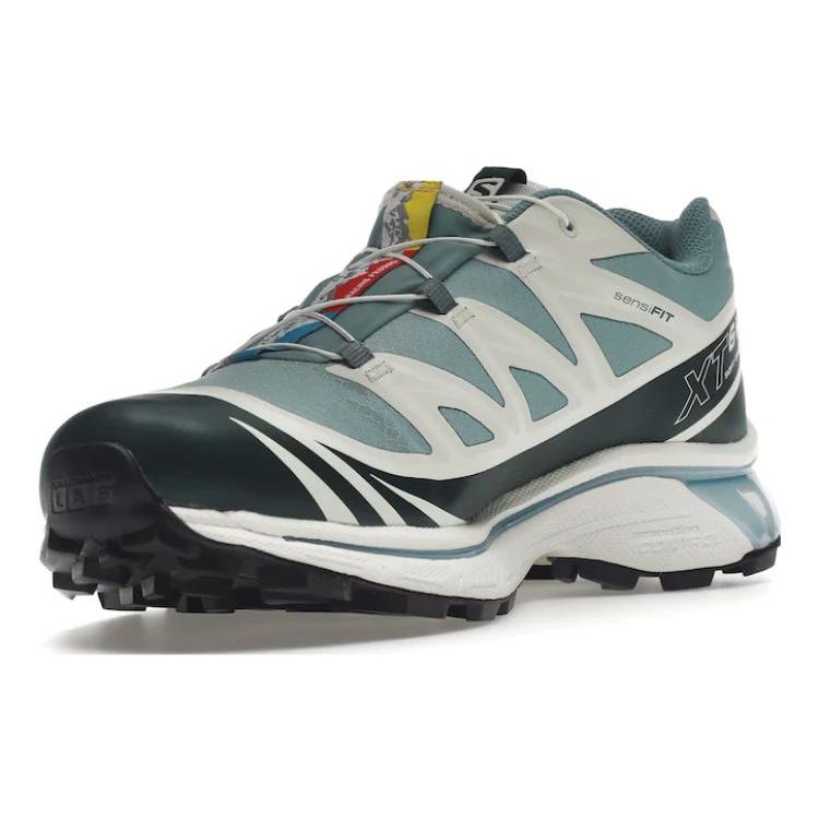 Kith X Salomon Gore-Tex Leather Slip-Resistant Durable Low-Top Outdoor Functional Shoes Unisex Shoes Blue Light-Blue 472068