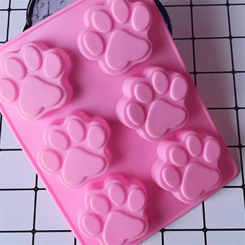 Silicone Chocolate Mold Cat Dog Paw Chocolate Baking Diy Tools Non-Stick Silicone Cake Mold Jelly And Candy Mold Cake 3D Mold