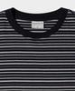 LEMAIN SECOND Fine Stripe Oversized Short Sleeve T-Shirt [Black]