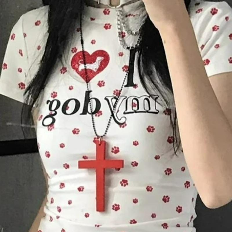 2026 Punk Gothic Wood Cross Pendant Necklace for Women Men Couple Vintage Black White Hip Hop Y2K Necklace Party Jewelry Gift