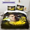 Bumblebee  Pattern Bedding Quilt Set Quilt Cover Pillowcase Home Decoration Birthday Gift (1 * duvet cover + 2 * pillowcase, without core)