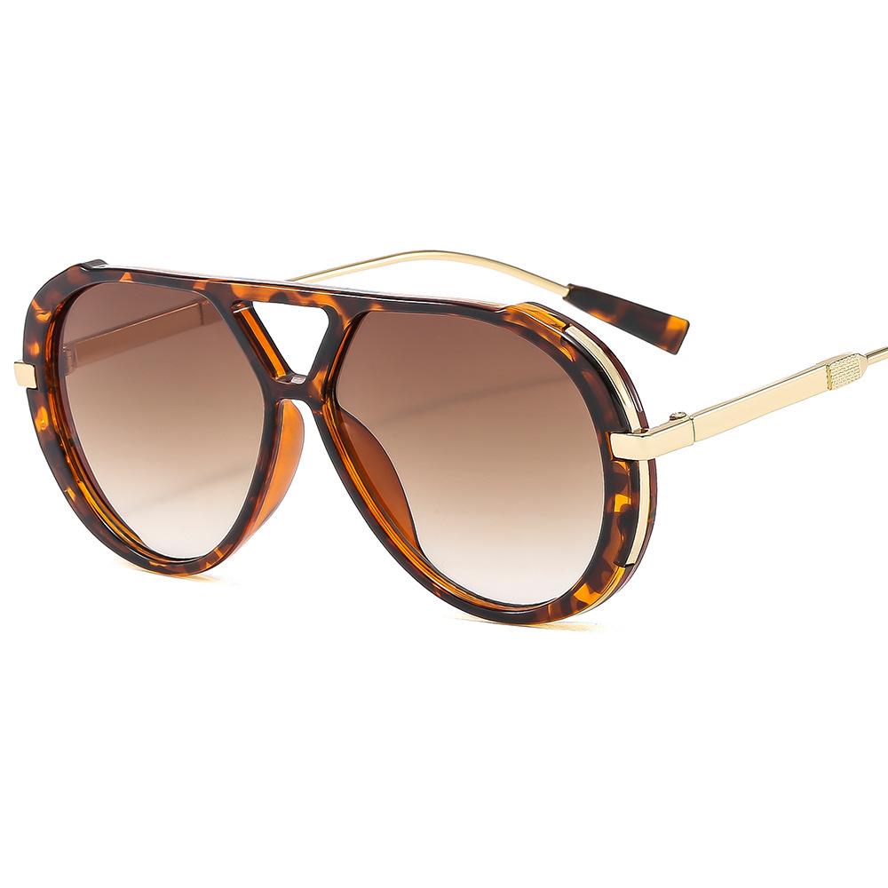 2024 Cheap Sunglasses Vintage Custom High Quality Sunglasses Own Logo Uv400 Mens Metal Frame Double Bridge Sunglasses